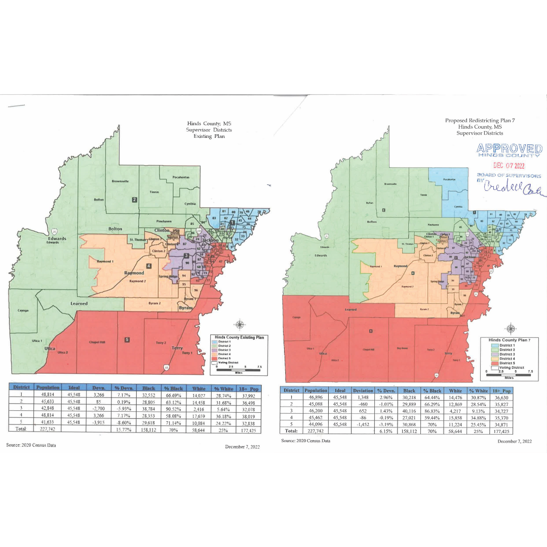 Hinds County supervisors approve new redistricting map amidst some